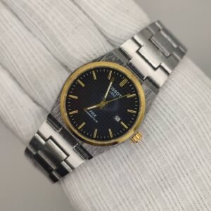 TISSOT PRX 1853 DATE JUST – SILVER CHAIN ( BLACK DIAL )